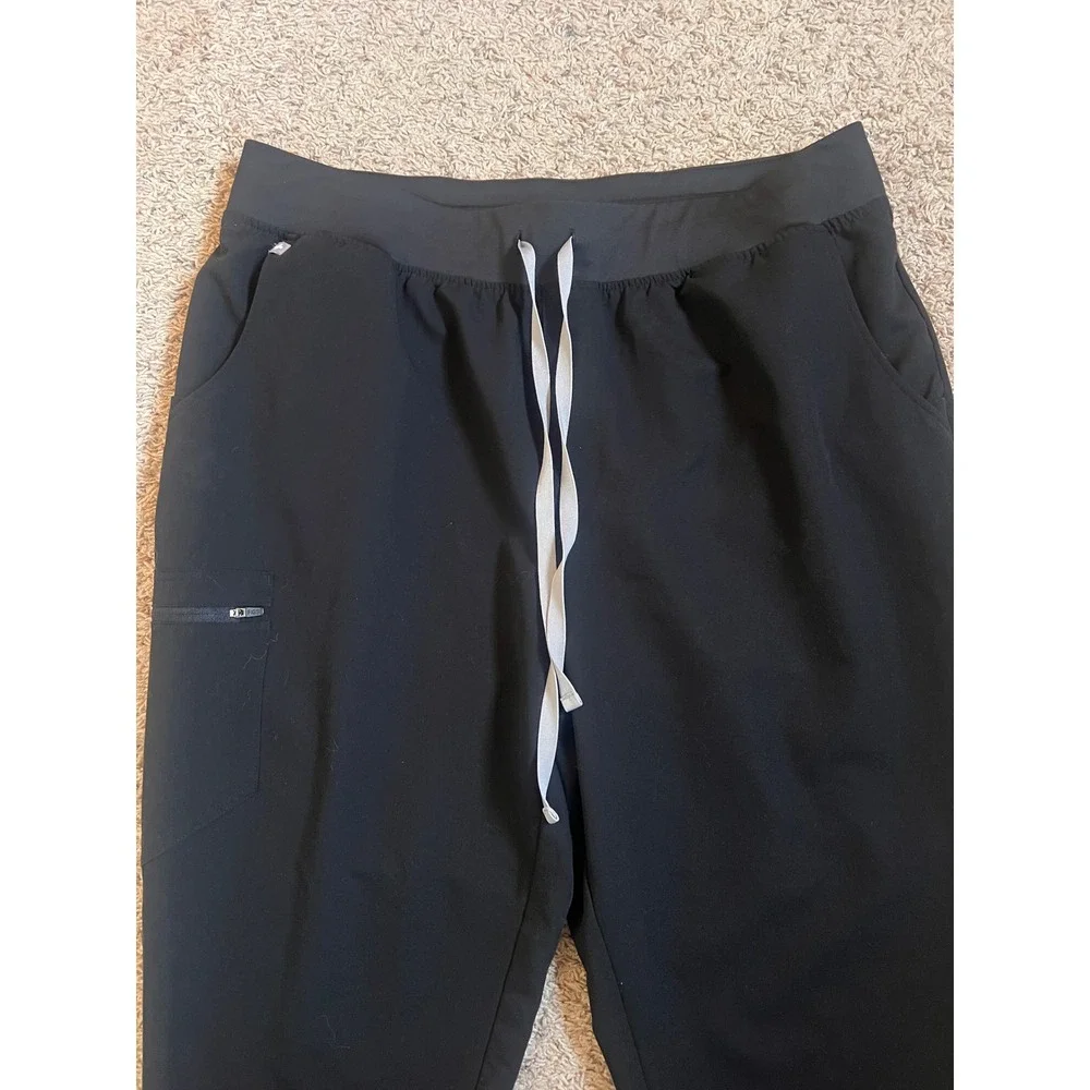 FIGS Zamora Jogger Scrub Pants Black Yoga Waistband Cargo Pocket Mens XXL